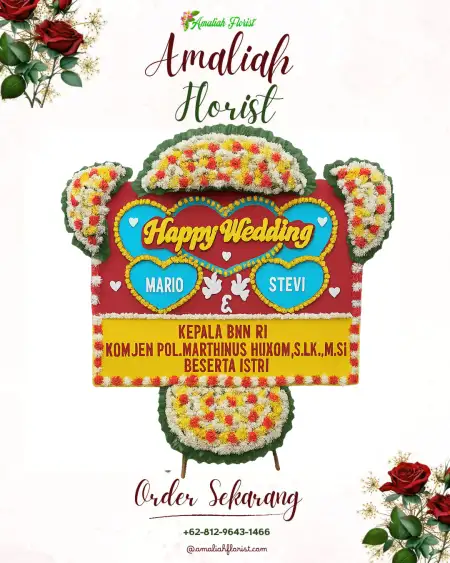Papan Bunga Pernikahan Bunutin
